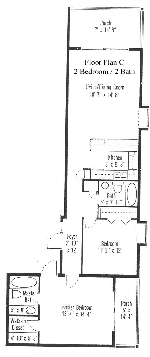 Floor Plan for Pelican Resort Villa 1410 at the Indian River Plantation Resort